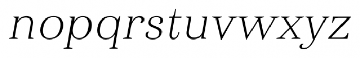 Haboro Extended Thin Italic Font LOWERCASE