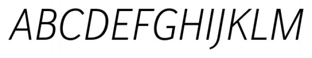 Haboro Sans Condensed Light Italic Font UPPERCASE
