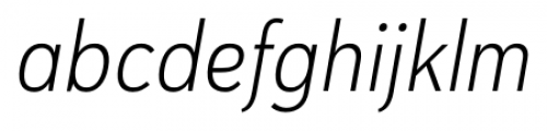 Haboro Sans Condensed Light Italic Font LOWERCASE