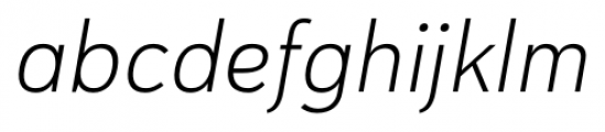 Haboro Sans Normal Light Italic Font LOWERCASE