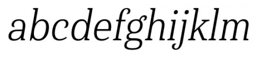 Haboro Serif Condensed Book Italic Font LOWERCASE