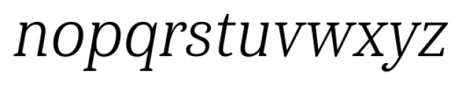 Haboro Serif Condensed Book Italic Font LOWERCASE