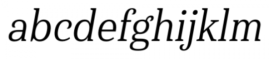 Haboro Serif Condensed Italic Font LOWERCASE