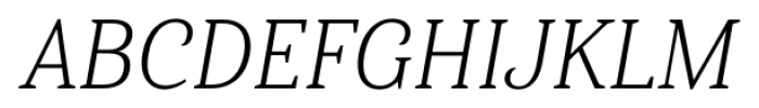 Haboro Serif Condensed Light Italic Font UPPERCASE