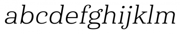 Haboro Serif Extended Book Italic Font LOWERCASE