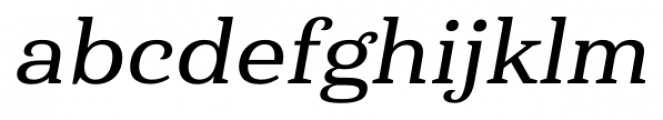 Haboro Serif Extended Demi Italic Font LOWERCASE