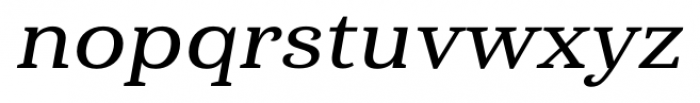 Haboro Serif Extended Demi Italic Font LOWERCASE