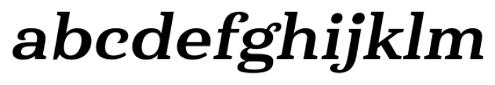 Haboro Serif Extended Extra Bold Italic Font LOWERCASE