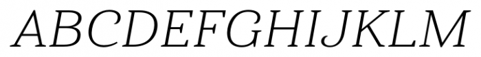 Haboro Serif Extended Light Italic Font UPPERCASE