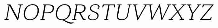 Haboro Serif Extended Light Italic Font UPPERCASE