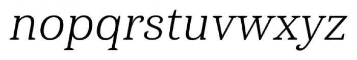 Haboro Serif Normal Book Italic Font LOWERCASE