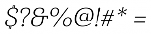 Haboro Serif Normal Light Italic Font OTHER CHARS