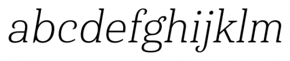 Haboro Serif Normal Light Italic Font LOWERCASE