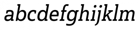 Haboro Slab Condensed Demi Italic Font LOWERCASE