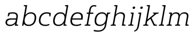 Haboro Slab Extended Light Italic Font LOWERCASE