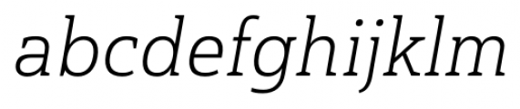 Haboro Slab Normal Light Italic Font LOWERCASE