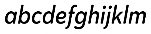 Haboro Soft Condensed Demi Italic Font LOWERCASE