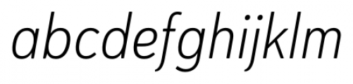 Haboro Soft Condensed Light Italic Font LOWERCASE