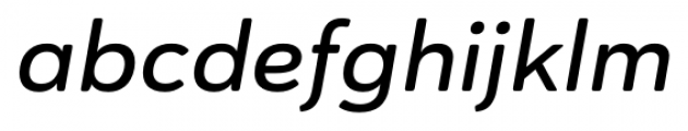 Haboro Soft Extended Demi Italic Font LOWERCASE