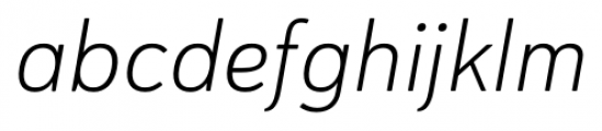 Haboro Soft Normal Light Italic Font LOWERCASE