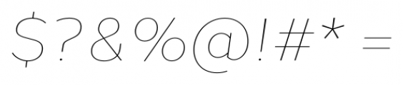 Halcom Thin Italic Font OTHER CHARS