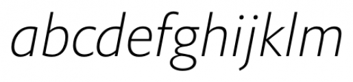 Halifax Extra Light Italic Font LOWERCASE