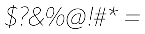 Halifax Thin Italic Font OTHER CHARS
