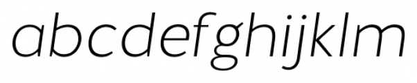 Halis Grotesque Extra Light Italic Font LOWERCASE