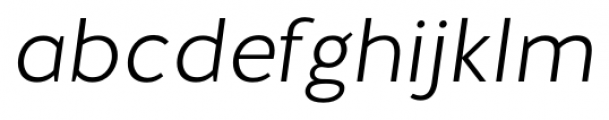 Halis Grotesque Light Italic Font LOWERCASE