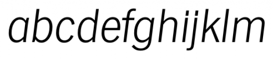Hamburg Serial Xlight Italic Font LOWERCASE