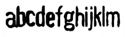 Hand Stamp Gothic Rough Dirty Font LOWERCASE