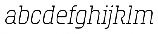 Hansom Slab FY Light Italic Font LOWERCASE