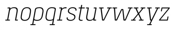 Hansom Slab FY Light Italic Font LOWERCASE
