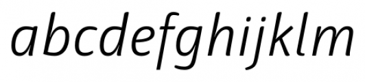 Haptic Pro Light Italic Font LOWERCASE