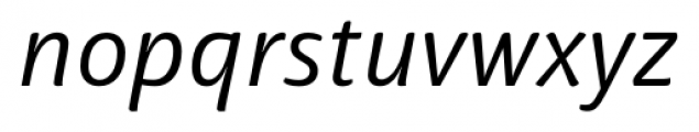 Haptic Pro Semi Light Italic Font LOWERCASE