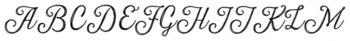 Harman Script Inline Font UPPERCASE