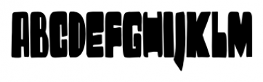 Harrumph Extra-condensed Font UPPERCASE