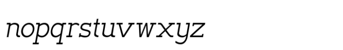 HA Noirda Slab Regular Italic Font LOWERCASE