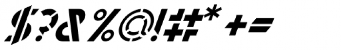HAZMAT Oblique Font OTHER CHARS