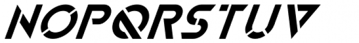 HAZMAT Oblique Font LOWERCASE