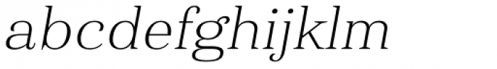 Haboro Ext Thin Italic Font LOWERCASE