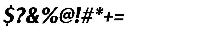 Haboro Gothic Black Condensed Italic Font OTHER CHARS
