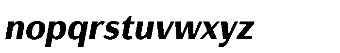 Haboro Gothic Black Condensed Italic Font LOWERCASE