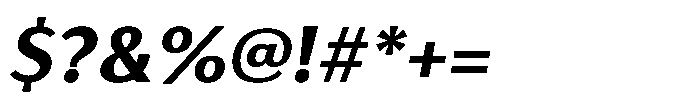 Haboro Gothic Black Extended Italic Font OTHER CHARS