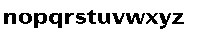 Haboro Gothic Black Extended Font LOWERCASE