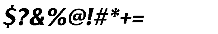Haboro Gothic Black Italic Font OTHER CHARS
