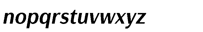 Haboro Gothic Bold Condensed Italic Font LOWERCASE