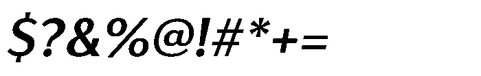 Haboro Gothic Bold Extended Italic Font OTHER CHARS
