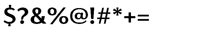 Haboro Gothic Bold Extended Font OTHER CHARS