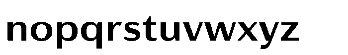 Haboro Gothic Bold Extended Font LOWERCASE
